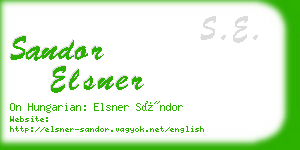 sandor elsner business card